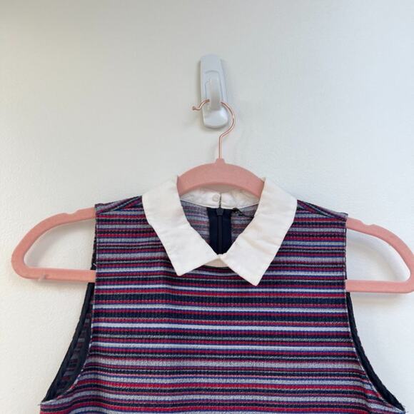 Zara Trafaluc Multicolored Striped Dress w/ Collar - Picture 3 of 6